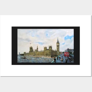 Palace of Westminster and Westminster Bridge. Posters and Art